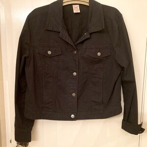 Black denim jacket